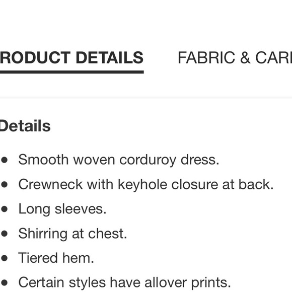 Brand new Kids size L GAP Tiered Corduroy Dress with floral print - Picture 8 of 9